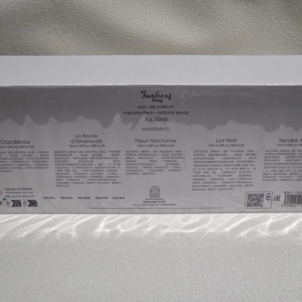 isabey 10ml x 5 edp discovery set gardenia lys noir fleur nocturne