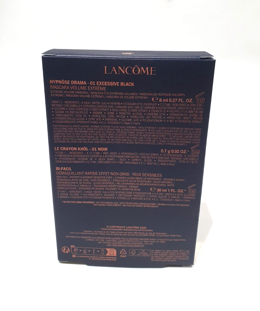 lancôme hypnôse drama mascara set mascara 8ml +eye pencil+eye makeup remover 30m lancôme hypnôse drama mascara set mascara 8ml +eye pencil+eye makeup remover 30m