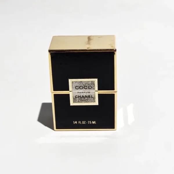 ultra rare first edition 1984 1986 vintage chanel coco pure parfum 7.5ml (1/4 fl. oz.) crystal flacon with original presentation box