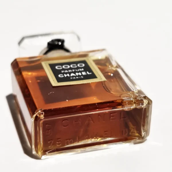 ultra rare first edition 1984 1986 vintage chanel coco pure parfum 7.5ml (1/4 fl. oz.) crystal flacon with original presentation box